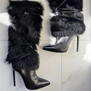 Saint Laurent Rare Fur Boots